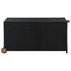 vidaXL Garden Storage Box Black 120x65x61 cm Poly Rattan