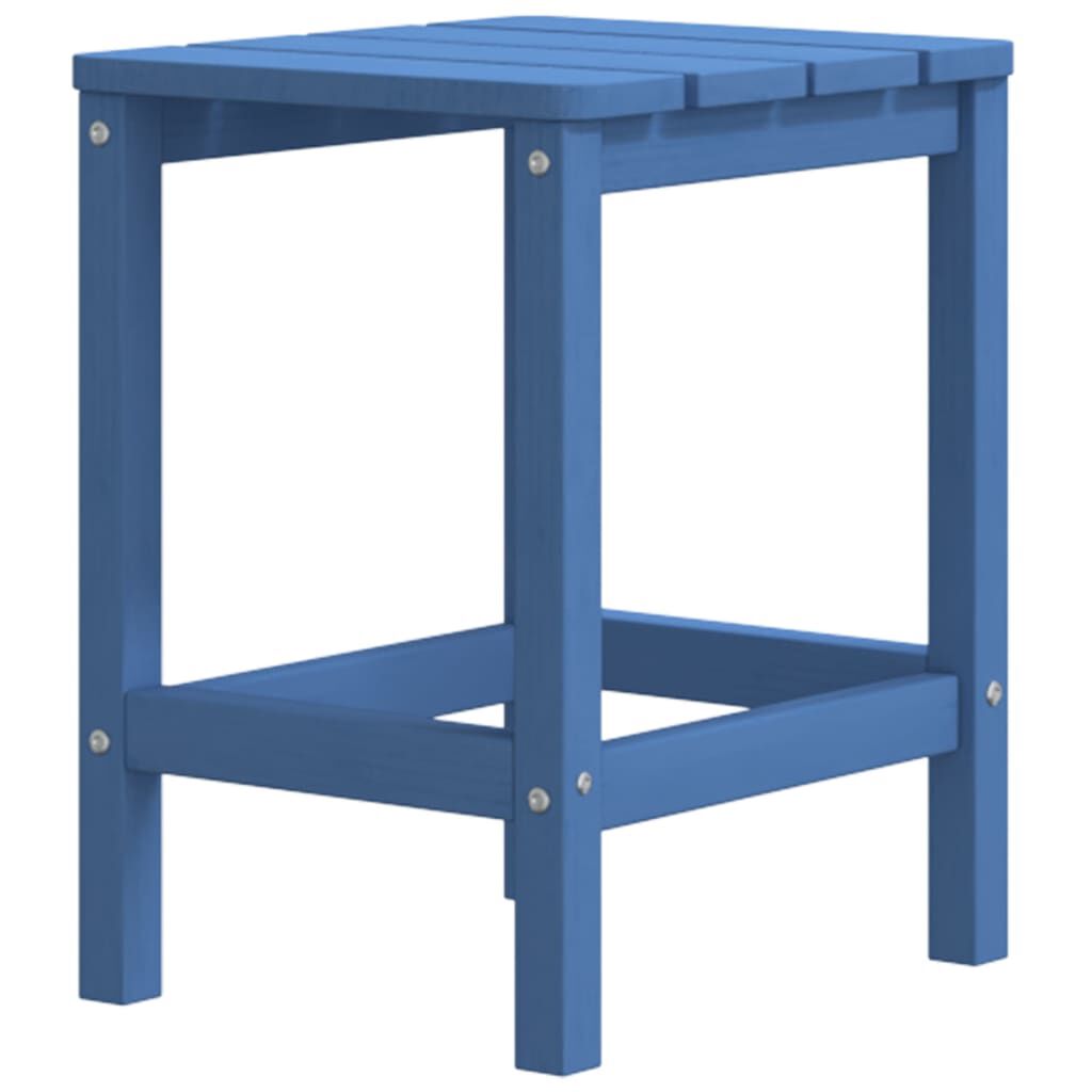 vidaXL Garden Adirondack Chair with Footstool & Table HDPE Aqua Blue