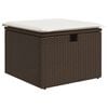 vidaXL 7 Piece Garden Sofa Set with Cushions Brown Poly Rattan