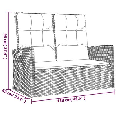 vidaXL 4 Piece Garden Lounge Set with Cushions Grey Poly Rattan