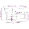 vidaXL 2-Seater Sofa with Pillows&Cushions Dark Grey 120 cm Fabric