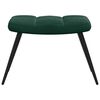 vidaXL Relaxing Chair with a Stool Dark Green Velvet