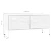 vidaXL TV Cabinet White 105x35x50 cm Steel