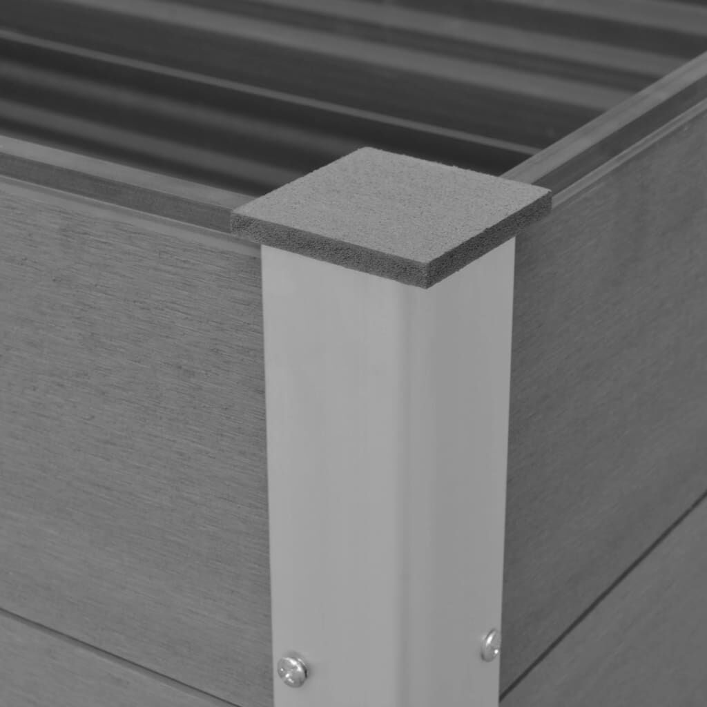 vidaXL Garden Raised Bed WPC 150x50x54 cm Grey