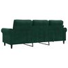 vidaXL 3-Seater Sofa Dark Green 180 cm Velvet