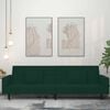 vidaXL 2-Seater Sofa Bed with Two Pillows Dark Green Velvet