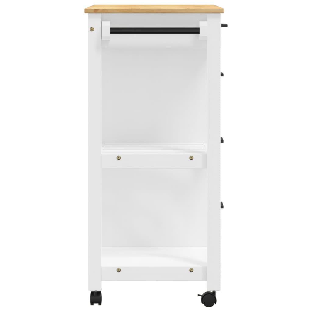 vidaXL Kitchen Trolley MONZA 84x40x90 cm Solid Wood Pine