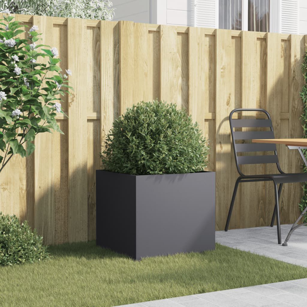 vidaXL Planter Anthracite 49x47x46 cm Steel