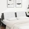 vidaXL Headboard Cushion "Zadar" White and Black 193 cm Faux Leather