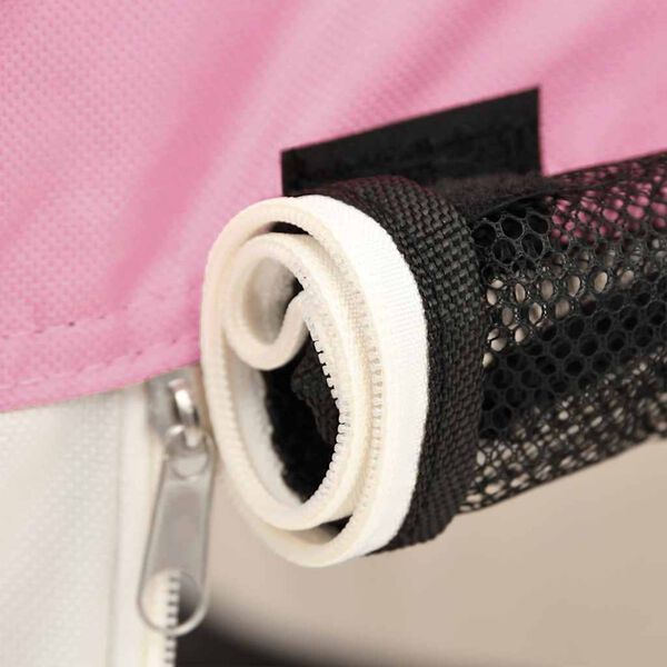 vidaXL Foldable Dog Playpen with Carrying Bag Pink 125x125x61 cm