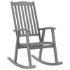 vidaXL Rocking Chair with Cushions Grey Solid Acacia Wood