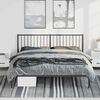 vidaXL Metal Bed Frame without Mattress with Headboard Black 183x213cm
