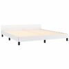 vidaXL Bed Frame without Mattress White King Faux Leather