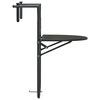 vidaXL Hanging Balcony Table Brown 60x64x83.5 cm Plastic Rattan Look