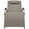 vidaXL Sun Lounger Textilene Taupe and Grey