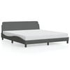 vidaXL Bed Frame "Dover" Dark Grey 183x213 cm Fabric