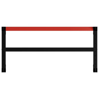 vidaXL Work Bench Frame Metal 120x57x79 cm Black and Red