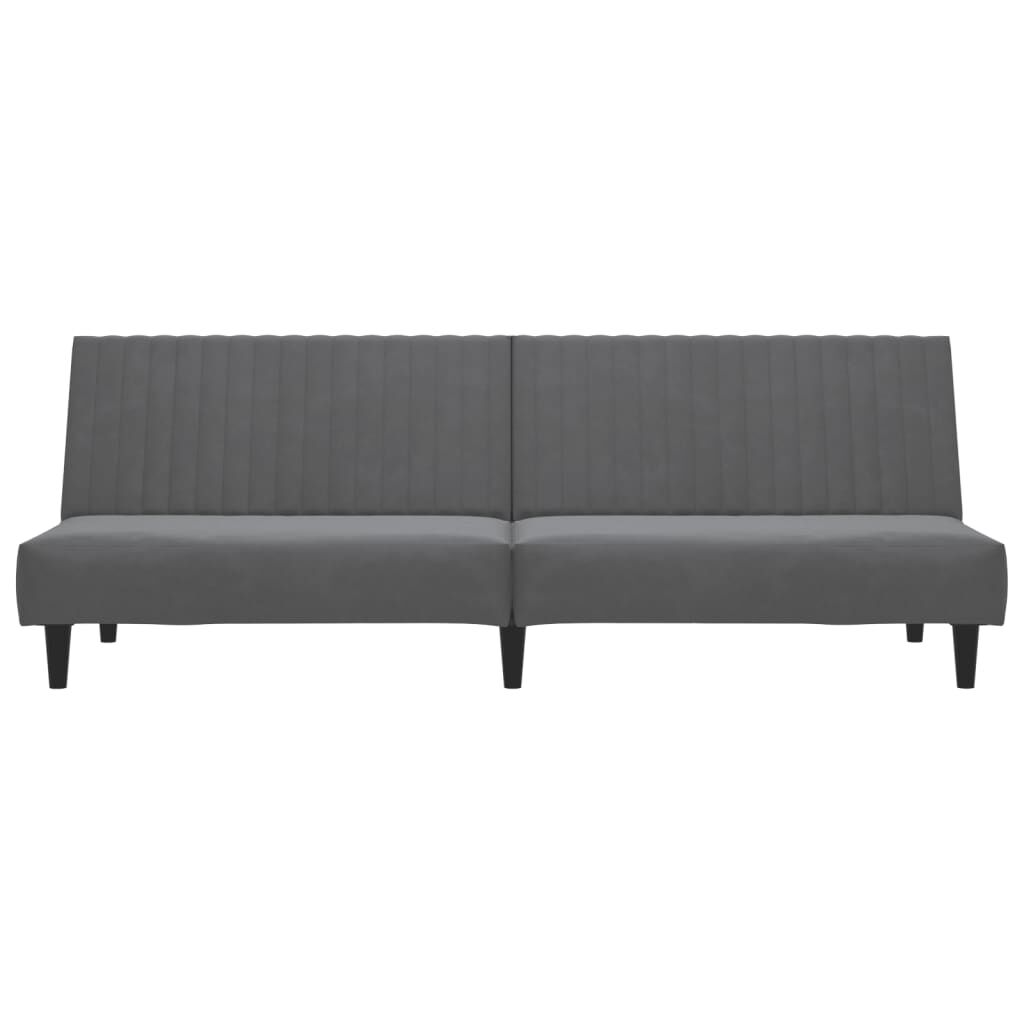 vidaXL 2-Seater Sofa Bed Dark Grey Velvet
