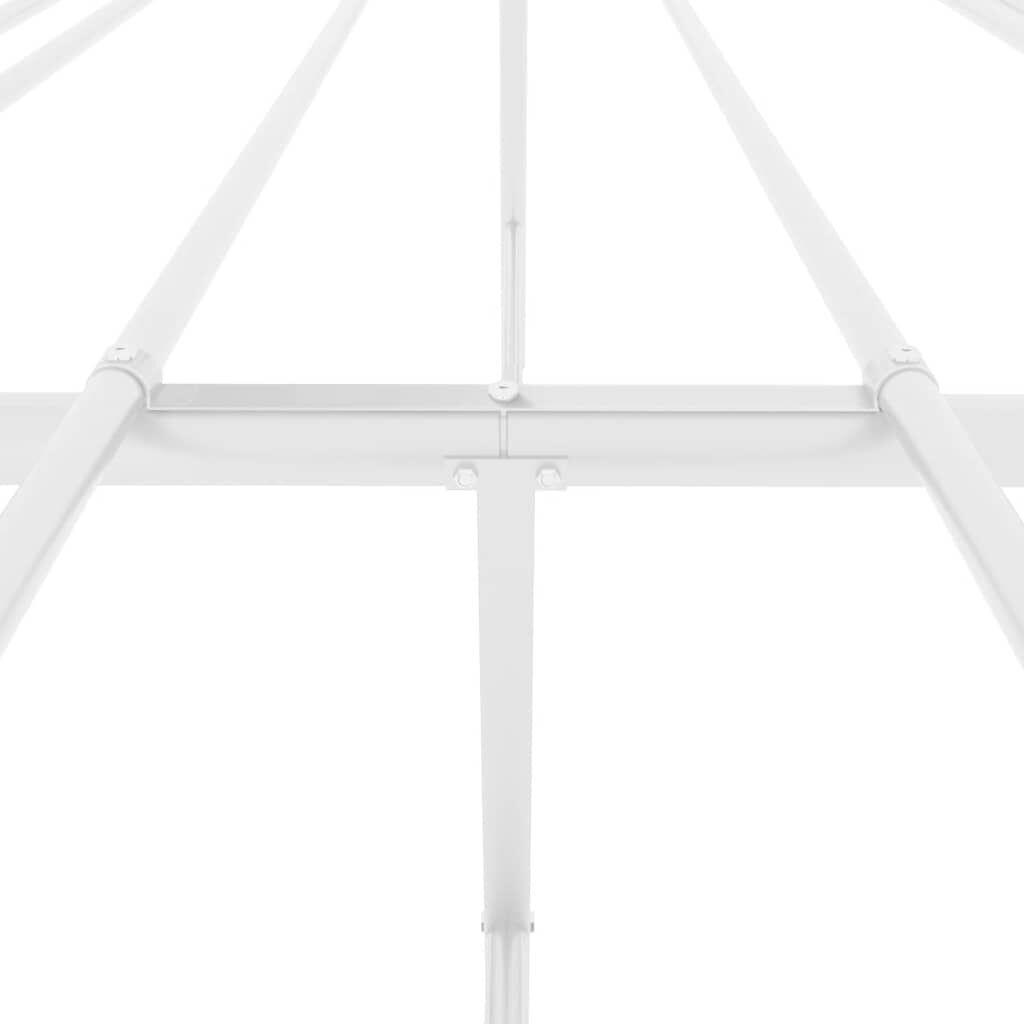 vidaXL Metal Bed Frame without Mattress White 183x213cm