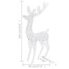 vidaXL XXL Acrylic Christmas Reindeers 250 LED 2 pcs 180 cm Blue