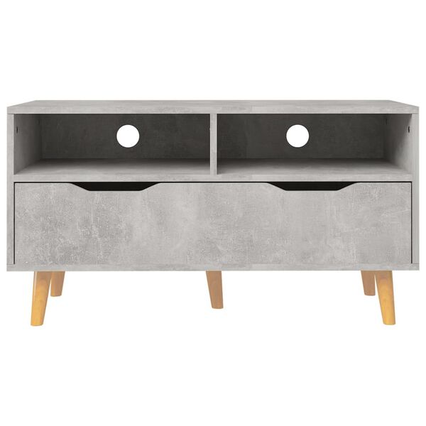 vidaXL TV Cabinet Concrete Grey 90x40x48.5 cm Engineered Wood