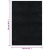 vidaXL Washable Rug Soft Shaggy Black 160x230 cm Anti Slip