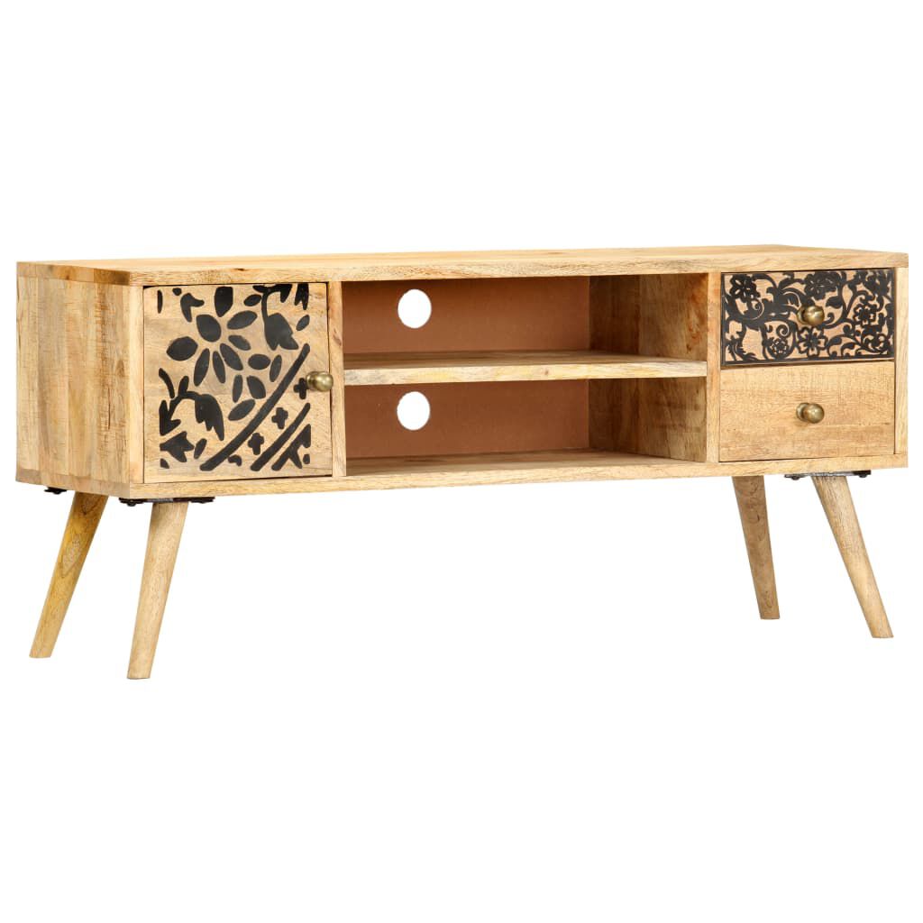 vidaXL TV Cabinet 100x30x45 cm Solid Mango Wood