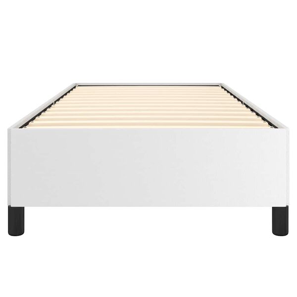 vidaXL Bed Frame without Mattress White 100x190 cm Twin Faux Leather