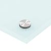 vidaXL Kitchen Backsplash White 70 x 50 cm Tempered Glass