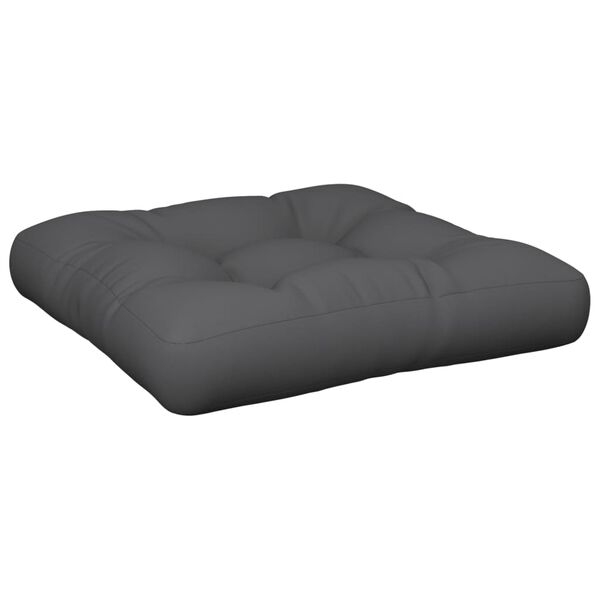 vidaXL Pallet Cushion 50x50x12 cm Grey Fabric