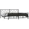 vidaXL Metal Bed Frame without Mattress with Footboard Black 193x203cm