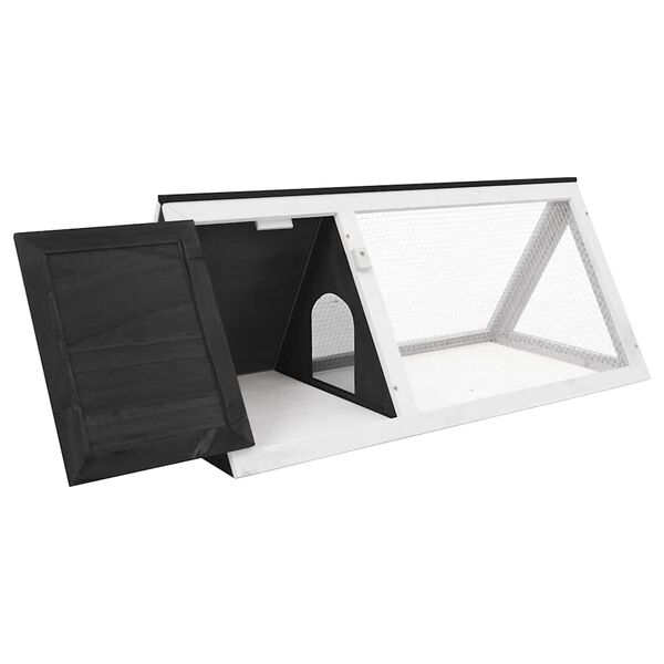 vidaXL Animal Rabbit Cage Grey Wood