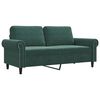vidaXL 2-Seater Sofa Dark Green 140 cm Velvet