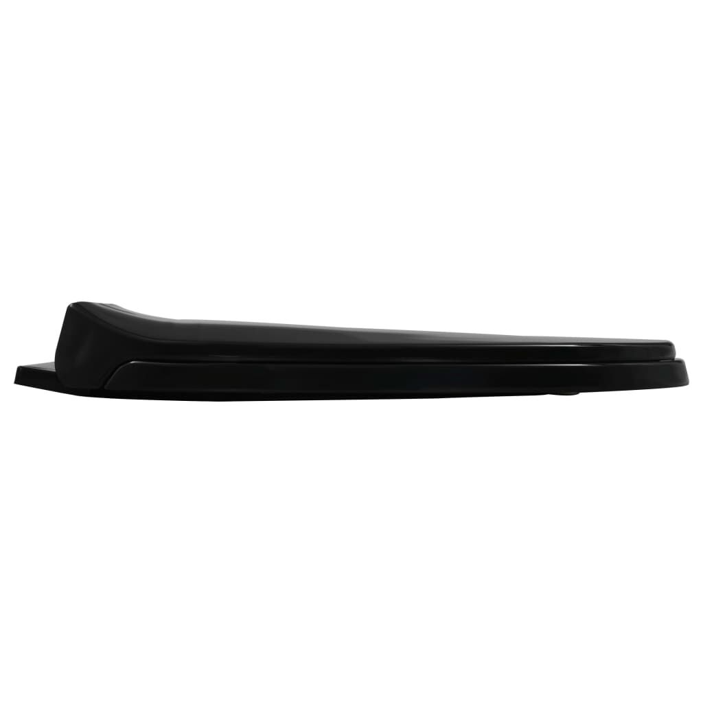 vidaXL Soft-close Toilet Seat with Quick-release Design Black