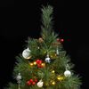 vidaXL Artificial Hinged Christmas Tree 150 LEDs & Ball Set 150 cm