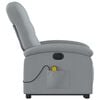 vidaXL Electric Stand up Massage Recliner Chair Light Grey Fabric