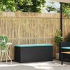 vidaXL Garden Bench with Cushion Black 110x40x44 cm Poly Rattan