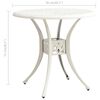 vidaXL 5 Piece Bistro Set Cast Aluminium White