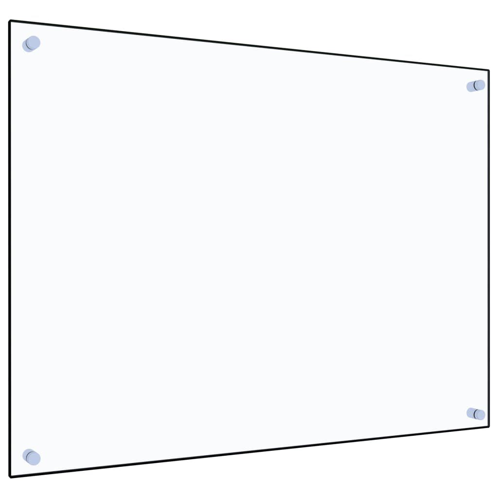 vidaXL Kitchen Backsplash Transparent 80 x 60 cm Tempered Glass