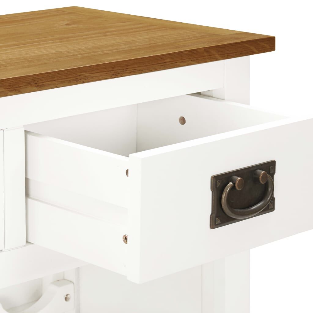 vidaXL Wine Cabinet 72x32x90 cm Solid Oak Wood