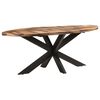 vidaXL Dining Table Oval 200x100x75cm Acacia Wood