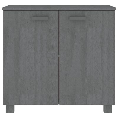 vidaXL Sideboard HAMAR Dark Grey 85x35x80 cm Solid Wood Pine