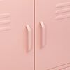 vidaXL Storage Cabinet Pink 80x35x101.5 cm Steel