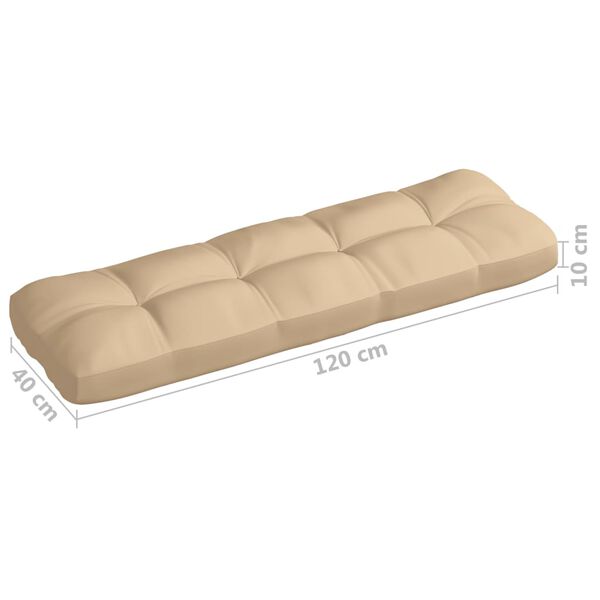 vidaXL Pallet Sofa Cushions 7 pcs Beige