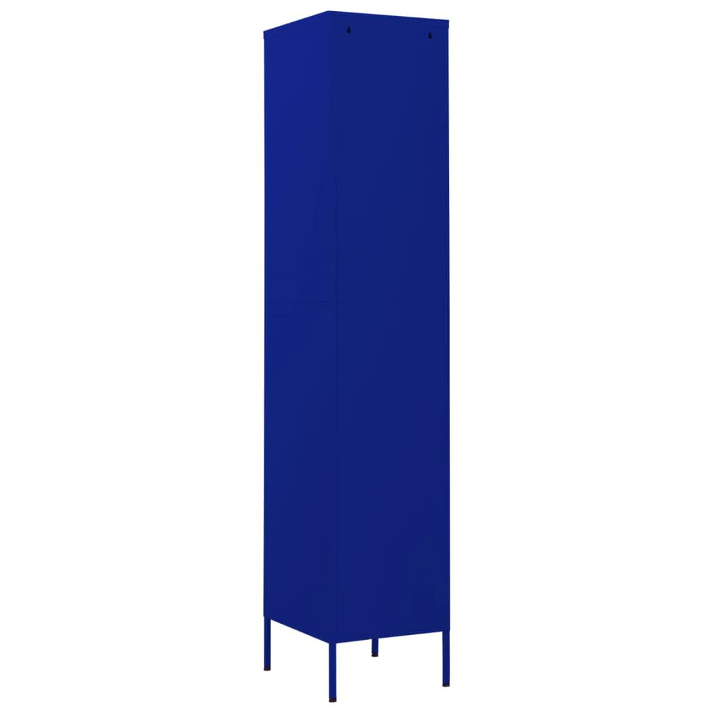vidaXL Locker Cabinet Navy Blue 35x46x180 cm Steel