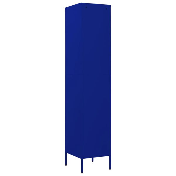 vidaXL Locker Cabinet Navy Blue 35x46x180 cm Steel