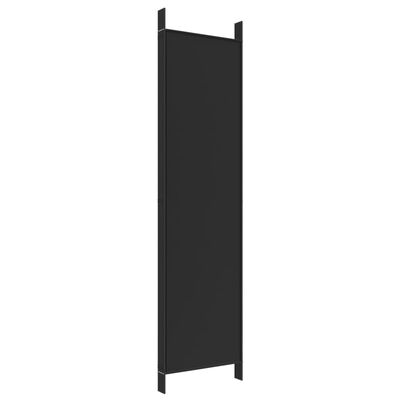 vidaXL 5-Panel Room Divider Black 250x200 cm Fabric