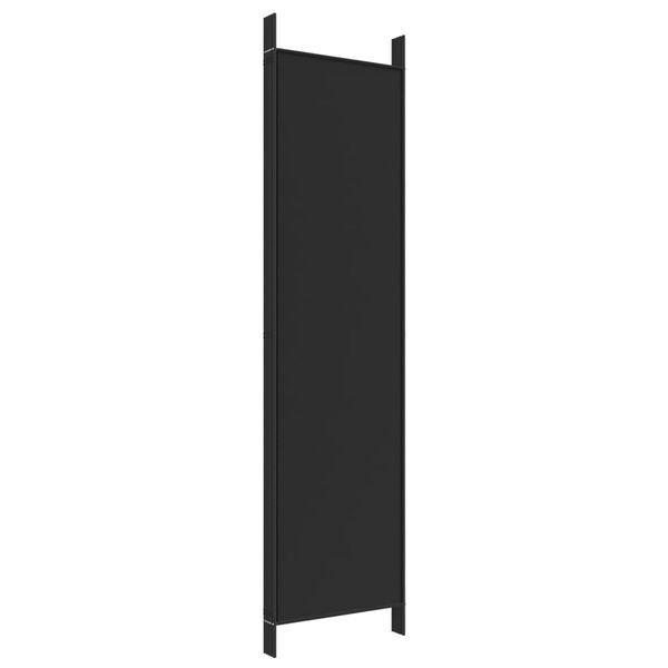 vidaXL 5-Panel Room Divider Black 250x200 cm Fabric