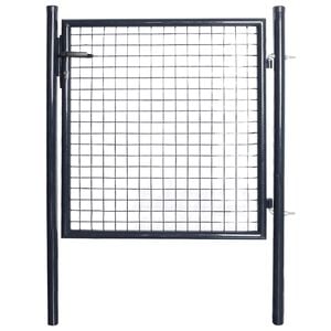 vidaXL Mesh Garden Gate Galvanised Steel 100x100 cm Grey