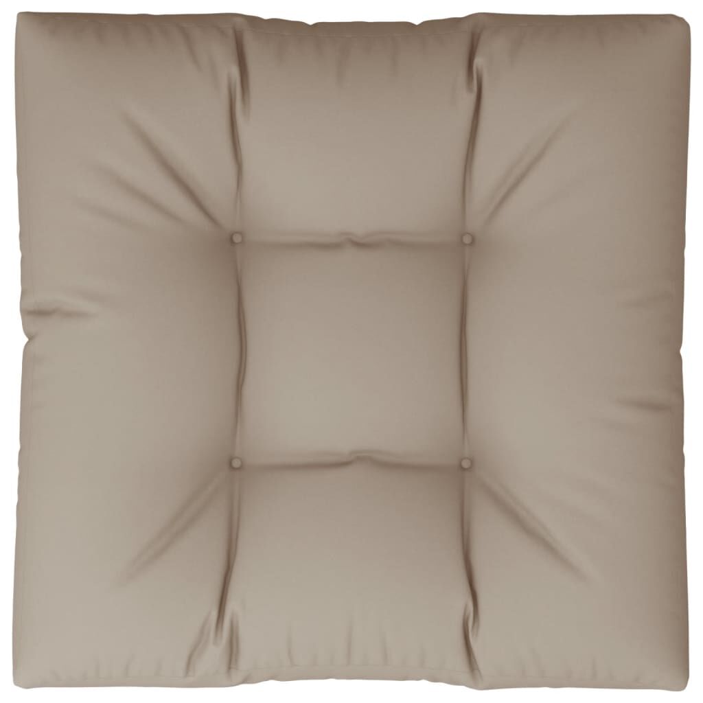 vidaXL Pallet Cushion Taupe 80x80x12 cm Fabric